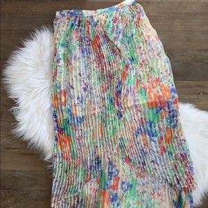 NWT wrap front high/low skirt